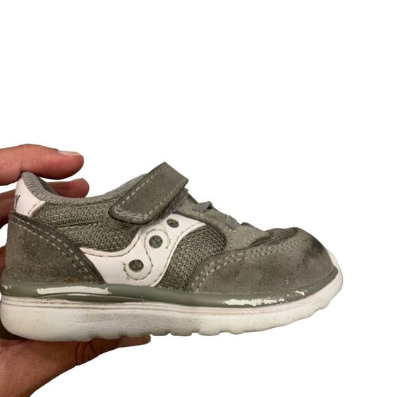 Saucony Jazz Lite Gray Unisex Baby Sneakers Sz 4.5 - Picture 6 of 9